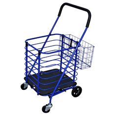 Milwaukee Steel Grocery Cart in Blue with Accessory Basket Argentina, Organisation, Portable Shopping Cart, Cleaning Cart, Cooktop Cleaner, Folding Shopping Cart, Laundry Cart, Beach Cart, Grocery Cart