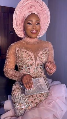 Pink Nigerian Lace Styles, Nigerian Wedding Dresses Traditional Gold, Pink Nigerian Wedding Dress, Purple Traditional Dress Nigeria, Lastest Style For Lace Gown 2021 In Nigeria, Nigerian Wedding Dresses Traditional, African Head Dress, Nigerian Lace Styles Dress