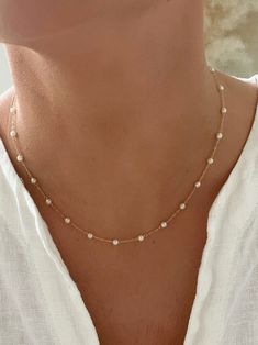 Dainty Wedding Necklace, Deb Jewellery, Wedding Necklace Gold, Hoco Jewelry, Tiny Pearl Necklace, Dainty Pearl Necklace, Tragus Jewelry, Dainty Gold Jewelry, Preppy Jewelry