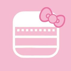 an image of a pink background with a hello kitty on it