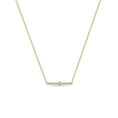 Zoë Chicco 14k Gold Princess Diamond & Diamond Bar Necklace – ZOË CHICCO Diamond Bar Necklace, Zoe Chicco, Cable Chain Necklace, Diamond Bar, Princess Diamond, The Bar, Bar Necklace, Types Of Fashion Styles, Cable Chain