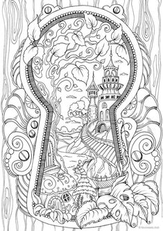 Arte Doodle, Adult Coloring Designs, Free Adult Coloring Pages, Fairy Coloring Pages, Printable Adult Coloring Pages, Fairy Coloring, Adult Coloring Book Pages, Disney Coloring Pages