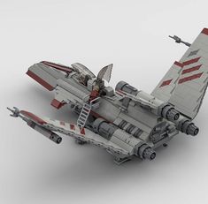 a lego star wars fighter jet is shown in this image