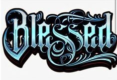 the word bleash written in blue and black ink on a white paper background