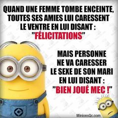 a minion is standing in front of a sign that says, citation des minions