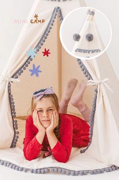 Looking for a durable playtime adventure tent? The MINICAMP Kids Teepee in Off-white with Grey PomPoms is built to last. Featuring a rigid support framework, this teepee ensures stability while your kids play and explore. The off-white color and grey pom-poms create a soothing and playful atmosphere, perfect for any room. Made with unbleached canvas and smooth wooden poles, it's designed for safety and longevity. Includes eco-friendly packaging and easy assembly instructions. Kids Teepee, Princess Wands, Wooden Poles, Grey Trim, Cozy Reading Nook