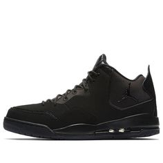 Jordan Courtside 23 'Triple Black' AR1000-001 (SNKR/Retro/Unisex/Mid Top/Basketball/Wear-resistant/Shock-absorbing) Black Leather Jordan Shoes For Sports, Black Leather Jordan Shoes For Sports Events, Black Urban Basketball Sneakers, Urban Black Basketball Sneakers, Urban Black Sneakers For Basketball, Black Leather Sneakers For Sports Events, High-top Basketball Shoes With Padded Tongue, Black Jordan Shoes For Light Sports With Cushioned Footbed, High-top Basketball Shoes With Padded Tongue For Sports