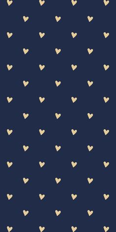 a blue and gold wallpaper with hearts in the shape of heart shapes on it