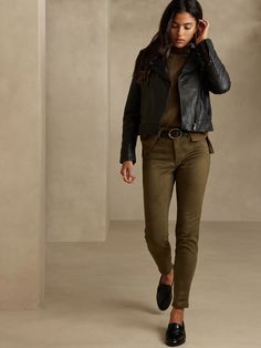 Vegan Suede Skinny Jean | Banana Republic Factory Banana Republic Outfits, Leather Looks, Suede Pants, Banana Republic Jeans, Brown Style, Banana Republic Factory, Banana Republic Pants, Work Wear Women, High Rise Pants