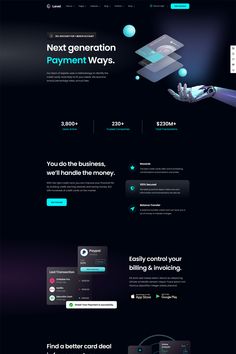 the landing page for an electronic device company