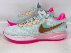 Cute Nike Basketball Shoes, Colorful Basketball Shoes Nike, Neon Volleyball Shoes, Colorful Nike Basketball Shoes, Lebron 20 Shoes, Colorful Basketball Shoes, Lebron 20 Time Machine, Cute Basketball Shoes, Colorful Volleyball Shoes