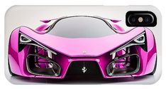 a pink sports car with its hood open and lights on galaxy s8 case by panoramic images