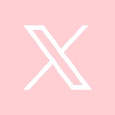 the letter x is white on a pink background