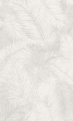 an image of a white wallpaper with palm leaves on the back and bottom half