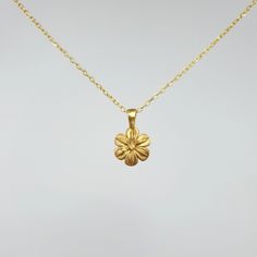 ◊◊ A unique solid 14Κ gold Flower charm pendant, both beautiful and minimal.  Inspired by Archaic depictions of flowers. Nature in its best. A symbol of various virtues, such as love, faith, and hope, as well as significant events in one's life. A beautiful and special gift to yourself and your loved ones! Perfect for layering and everyday wear!  Be different with a dainty piece of art, that will stay in your family for generations to come!   We create exquisite designs, with an emphasis on the Yellow Gold Flower Charm Necklace For Anniversary, Yellow Gold Flower Charm Necklace For Wedding, Yellow Gold Flower Necklace With Charm For Wedding, Yellow Gold Flower Necklace For Wedding, Anniversary Yellow Gold Flower Charm Necklace, Dainty Yellow Gold Necklace With Flower Charm, Yellow Gold Flower Necklace With Charm Pendant, Yellow Gold Flower Necklace With Flower Charm, Yellow Gold Flower Pendant Necklace With Charm