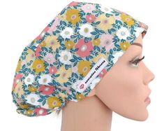 The comfortable shape and the colorful flowers print on this surgical cap for women helps you make your job more enjoyable and fun. Made of the finest cotton quality fabric, and it’s pre-washed and pre-shrunk before sewing. Internally at headband this surgical hat is lined with soft cotton sweatband provides you maximum comfort while bringing smiles to your co-workers and patients.#scrubcaps #scrubhats #surgicalcap #nurses #greysanatomy