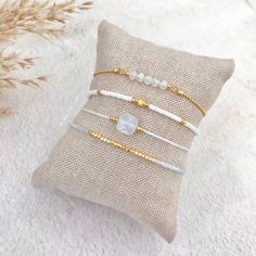 Bracelet Set 'Soft Sky Blue' – Mint15 White Opal Bracelet, Pink Beaded Bracelets, Gold Chic, Lilac Pink, Chic Bracelet, Rose Quartz Bracelet, Opal Bracelet, Delicate Jewelry, Rose Quartz Crystal