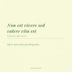 an image of a book cover with the words non est rivierre sed albere vita est