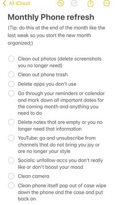 an iphone checklist with the text, how to do it