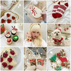 a collage of photos showing different types of christmas treats