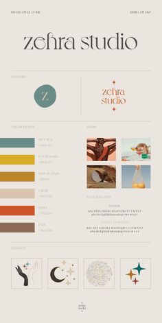 the website design for zefra studio