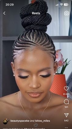 Fishtail Bolla With Braids, Ganians Lines Style, Shuku Braids Styles, Ghanian Lines Hairstyles Latest Ponytail, Black Hair Cornrow Styles, Suku Hairstyle With Attachment, Ghanian Hair Styles, Mwongezo Hairstyles, Gana Weaving Hairstyles Shuku