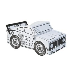 a paper model of a car on a white background