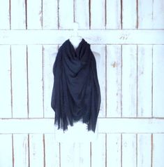 "Handmade large black gauzy crinkled cotton blend wrap shawl scarf/oversized lightweight black scarf/unisex raw hem fringe scarf Measurements... -length: 76\" -width: 56\" Features... -lightweight gauzy cotton/poly blend -raw fringe edges -oversized design perfect for use as a shawl, scarf or cover up -the perfect layering piece -handmade in California -made to order" Trendy Black Scarf For Fall, Trendy Black Scarves For Fall, Trendy Black Fall Scarves, Black Bohemian Scarf For Fall, Black Cotton Scarf For Winter, Black Cotton Scarves For Winter, Black Scarf For Fall, Black Cotton Winter Scarf, Oversized Chic Shawl