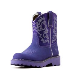 PRICES MAY VARY. 4LR technology provides lightweight support and stability Everlon sole is lightweight and flexible yet wear resistant Not approved for riding 1.75" heel height 8" height Environmental Stewardship, Purple Metallic, Western Boots Women, Super Chunky, Western Boot, Lug Sole, Cowgirl Boots, Metallic Leather, Western Boots