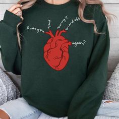 Welcome To My Store (*o▽o*) Have A Nice Day And A Wonderful Shopping Experience! Cardiac Nurse Shirt, Heart Anatomy CVICU Sweatshirt, Anatomical Heart Gift, Cath Lab Tech Crewneck Cardiology Nursing Shirt, Nurse Gift ☘ UNISEX T-SHIRT MATERIALS 5.3 oz 100% preshrunk cotton. Sport Grey is 90% cotton, 10% polyester. MORE INFO Seamless collar, taped neck and shoulders. Double-needle sleeve and bottom hems. Quarter-turned to eliminate center crease. PRODUCTION AND SHIPPING ☘ Production: 1-3 business Cardiology Shirt Design, Cath Lab Nurse, Cardiology Nursing, Cardiac Nurse, Nursing School Shirts, Heart Anatomy, Cardiac Nursing, Nursing Shirt, Scrubs Outfit