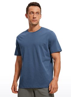 Short sleeve T-Shirt uses high-tech fabric, which features smooth, quick dry, and breathable. Engineered for comfort and non-restrictive. Classic fit with a basic type and athletic crew neck for free moving. Feature & Fitting: 
 Quick-Dry Athletic Tech Tops 
 Designed for workout or daily wear 
 Classic fit for moving freely 
 Round neck & Tag-free Collar 
 Fabric: 
 Smooth, Skin-friendly 
 Breathable, Lightweight 
 Breathable, Lightweight 
 Anti-pilling and Durable 
 70%Cotton, 30%Polye Athletic Performance, Athletic Shirts, Intense Workout, T Shirt Men, Workout Tee, Shirt Men, High Tech, Workout Shorts, Electric Blue