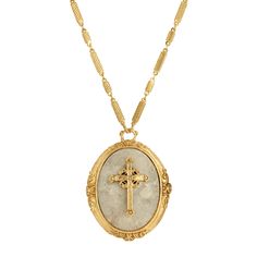 14K Gold Dipped Oval Riverstone Cross Pendant Necklace 30 Inch Purity Necklace, Symbols Of Faith, Small Bar, Faith Jewelry, 1928 Jewelry, Catholic Jewelry, Family Necklace, Porcelain Roses, Bible Quote