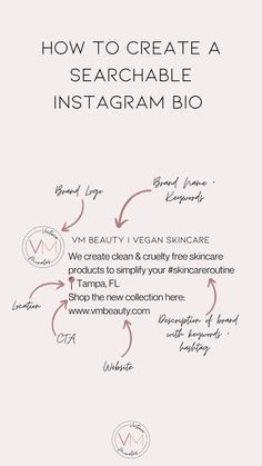 how to create a searchable instagram bio