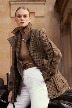 Balmoral Field Coat (Hailes Green Tweed) – Holland Cooper US Holland Cooper, Field Coat, Green Tweed, Country Fashion, Classic Jacket, Tweed Coat, فستان سهرة, Half Zip Sweaters, Looks Chic