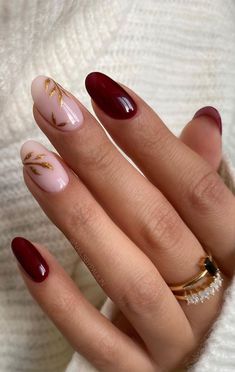 Kutek Disney, Wine Nails, November Nails, Summer Nail Art, Valentine Nails, Art Magic, Smink Inspiration, Burgundy Nails, Thanksgiving Nails