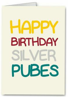 a card with the words happy birthday silver cubes