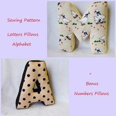 sewing pattern letters and numbers for stuffed animals