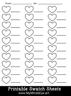 printable hearts worksheet for valentine's day