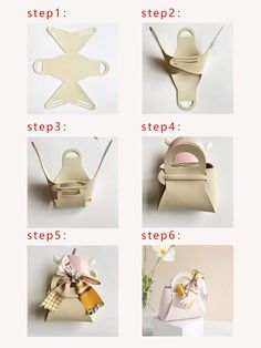 instructions for how to make an origami purse