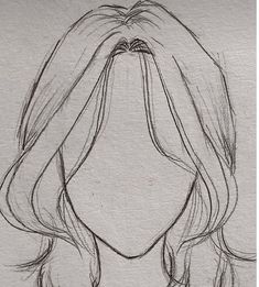 a drawing of a girl with long hair