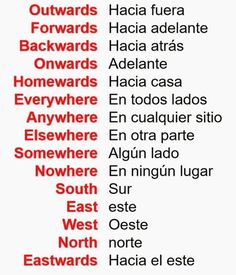 a red and white poster with the names of different cities in spanish, english and french