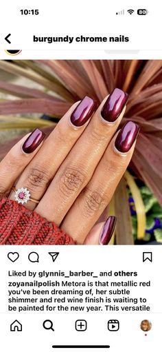 Burgundy With Chrome Nails, Maroon Glazed Nails, Chrome Dipped Nails, Chrome Nails Burgundy, Burgundy Chrome Nails Designs, Chrome Wine Nails, Burgundy Nails Chrome, Burgundy Dip Nails, Burgundy Nails With Chrome