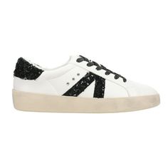 The No Chaser Sneakers feature a faux leather upper with sequined overlay, complete with studded detailing. Size: 6.  Color: Black.  Gender: female.  Age Group: adult. Womens Boat Shoes, Loafers Style, Breathable Shoes, Casual Lace, Fashion Socks, Athletic Sneakers, Slip On Sneakers, Womens Running Shoes, Loafers For Women