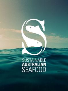 the logo for an australian seafood company is shown in this image, it appears to be floating