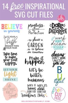 the free printable svg cut files for silhouettes and cricut designs