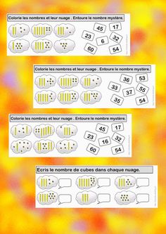 the numbers are arranged in different ways