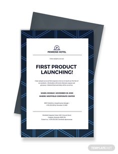 the first product launching announcement card