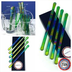 Sleek sellouts! 🤓. Order studioTica Shamrock Fire - Handmade Glass Swizzle Stick - Coffee Champagne Martini Whisky Glass Pitcher Stirring Rods - Gift Sets at $25.97 #SwizzleSticksGlass #HandmadeGlass #VintageGlass #CocktailGinMartini #ExtraLongPitcher #GlassSwizzleSticks #StudioticaGlassArt #CocktailMixing #WhiskeyStirrer #CocktailDrinks Champagne Martini, Whisky Glass, Glass Pitcher, Gin Cocktails, Glass Pitchers, Functional Art, Gift Sets, Cocktail Drinks