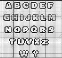 a cross stitch pattern with letters and numbers