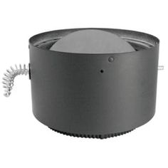 an image of a black speaker with wires attached to the back of it's head